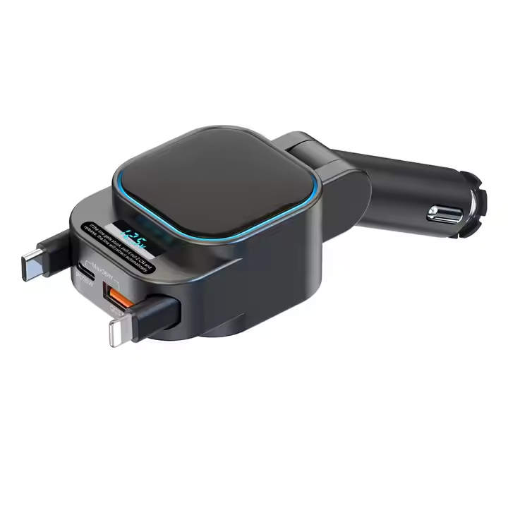 4-in-1 Retractable Car Charger