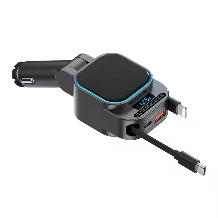 4-in-1 Retractable Car Charger