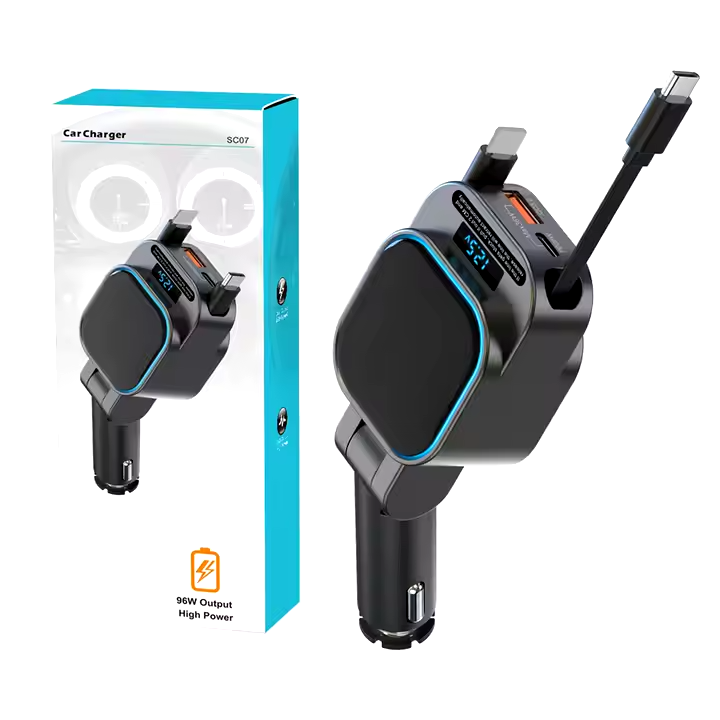 4-in-1 Retractable Car Charger